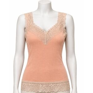 Mossimo Y2K Lace Trim Tank Cami Women L Feminine Dainty Bella Swan Twee Layering